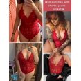 thumbnail image 2 of Body de encaje sexy con escote en V profundo para mujer, 2 of 5