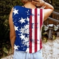 thumbnail image 4 of AOOCHASLIY American Flag Star Women Tops Fashion Women Round-Neck Sleeveless Vest Strapless Printed Tops, 4 of 5