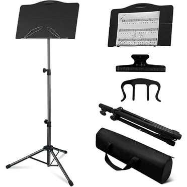 OUKMIC Sheet Music Stand, Folding & Portable Music Stand with Carrying Bag for Performence, Guitar