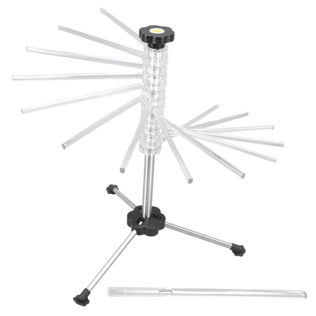Tendedero de pasta plegable de acero inoxidable con rotación manual para cocina doméstica