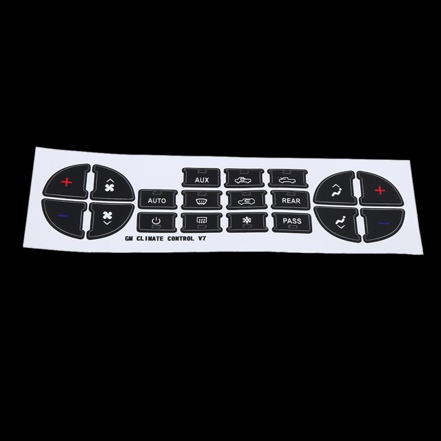 Sticker Paper, AC Dash Button Repair Kit Ac Stickers For Tahoe Dash Button Trim For Sierra 2500 Hd Yukon Xl 1500