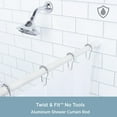 thumbnail image 5 of Kenney® Twist & Fit™ No Tools Rust-Proof Aluminum Shower Rod, 42-72", Pearl White, 5 of 5