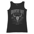 thumbnail image 5 of Country Boy Do No Harm Take No Bull Women's Tank Top Vintage Skull Western Boho Cow American Original USA Country, 5 of 7