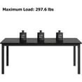thumbnail image 6 of Garvee 70.8" Long Dining Table for 6-8 People, Large Rectangular Kitchen Table with Sturdy Metal Legs, Modern Industrial Dining Table with Rounded Corners, Black, 6 of 7