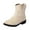 Beige, variant on Women's Short Cowboy Boots Wide Calf Western Boots With Low Heel Ankle Boots Dress Country Concert
