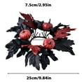 New Halloween Black Leaf Pumpkin Decoration Simulation Flower Table