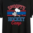 thumbnail image 3 of Peanuts - Snoopy's Hockey Camp - Juniors Oversized T-Shirt, 3 of 6