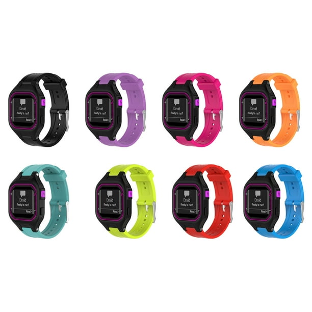 StrapsCo Silicone Rubber Watch Band Strap Compatible with Garmin Forerunner 25 Small Version