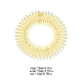 thumbnail image 3 of letairis Peigne Circulaire Complet Strass Peigne Flexible Bandeau Fête Randonnée Coiffure Jaune, 3 of 6