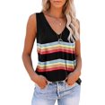thumbnail image 1 of Tie Dye sin mangas cuello en V camisetas sin mangas para mujer verano lindo estampado suelto ajuste entrenamiento atlético Yoga camisas Fokelyi WRHS-232-1, 1 of 1