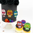 thumbnail image 2 of Large Edible Sugar Skulls Assorted Set of 12 - Wafer Cake & Cupcake Toppers - edible sugar skulls for cake decorating - Dia De Los Muertos & Halloween cupcake toppers, 2 of 6