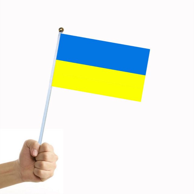 Home Decoration,100Pcs Ukraine Hand Held Ukraine Hand Held Flags Ukrainian National Flags Performance Driven