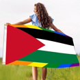 thumbnail image 3 of Palestine Flag 90x150cm, 3X5Ft Hanging Polyester Fabrics Gaza, Palestinian National Flags For Decoration, 3 of 4