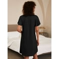 thumbnail image 5 of Avidlove 2 Pack Women Nightgown Sleepwear Flare Short Sleeve Sleepshirts Veck Sleepdress Causal Pajama Dress S-XXL, 5 of 8