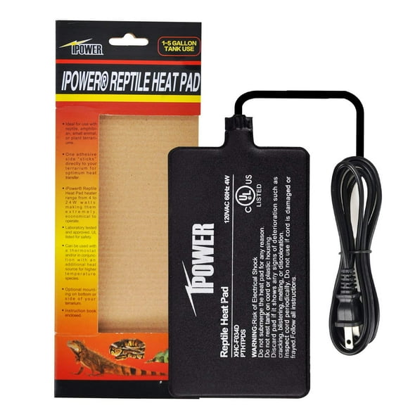 Calentador de terrario Heat Pad iPower para reptiles debajo del tanque, 4 x 7 pulgadas