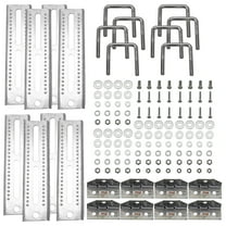 Extreme Max 3006.7044 10" Galvanized Swivel-Top Bunk Bracket with Hardware for 2" x 3" Trailer - 8-Pack
