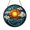 Acrylic 3.5 Inch, variant on Decorative Sun Cloud Sea Stained Glass Window Hanging with Calm Ocean View and Soft Light Effect