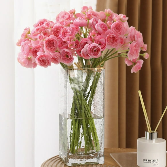 Cagogo Artificial Camellia Flowers, 6 Stems Fake Flowers Bouquet for Wedding Party, 24 Heads Realistic Silk Camellias for Home Decor, Plastic Artificial Flowers for Centerpieces Vase Arrangements