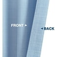 thumbnail image 3 of Vangao Semi Sheer Curtains 40" x 84" Blue Linen Textured Living Room Window Curtain Set of 2 Panels Light Filtering Grommet Drapes, 3 of 7