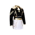 thumbnail image 3 of Popular Singer Group Cosplay Costume, Pop Star Printed Black Outfit with 2 Waist Accessories, Halloween Costumes Outfit, for Halloween Cosplay Party, 3 of 7