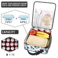 thumbnail image 4 of Police and Checkered White Pattern Insulated Lunch Bag for Men Women,Waterproof Lunch Box for Work,Picnic or Travel,Thermal Insulation,10.63x9.06x3.54 Inches, 4 of 5