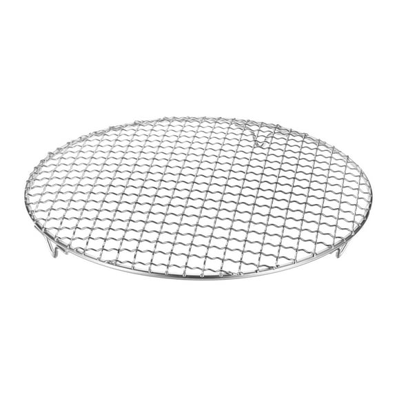 Uxcell Cooling Rack, 11" Round Stainless Steel Baking Rack with 20mm Legs for BBQ/Cooking/Roasting/Grilling/Steaming/Drying, Wire Cooling Rack for Baking [Silver]