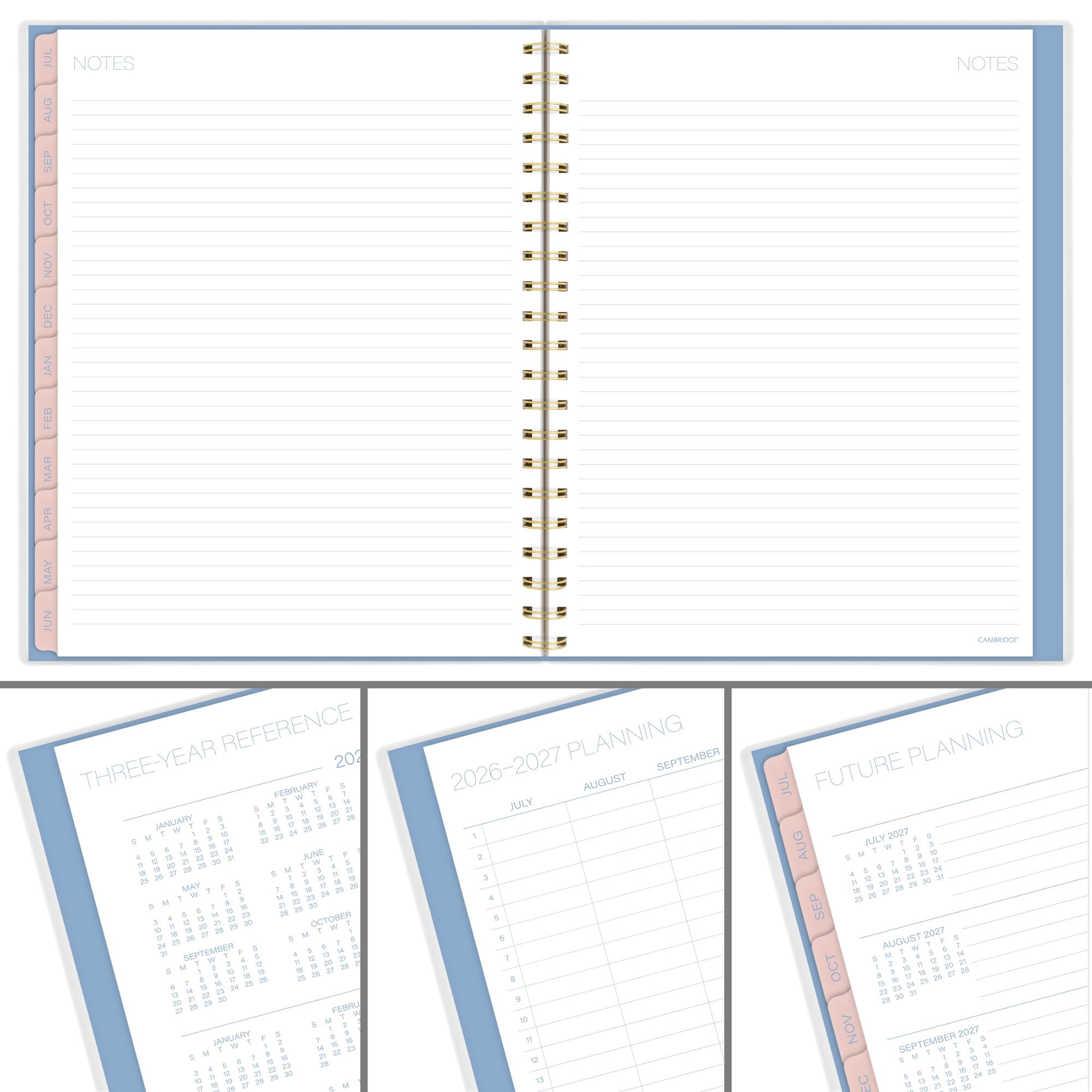 Mead Cambridge Sunlit Academic 2026-2027 Weekly Monthly Planner Large 8 12 x 11