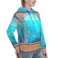 thumbnail image 6 of Sikiie Underwater Aquarium Arches Women's Casual Hoodies Long Sleeve Lightweight Pullover Tops Loose Sweatshirt-Small, 6 of 7