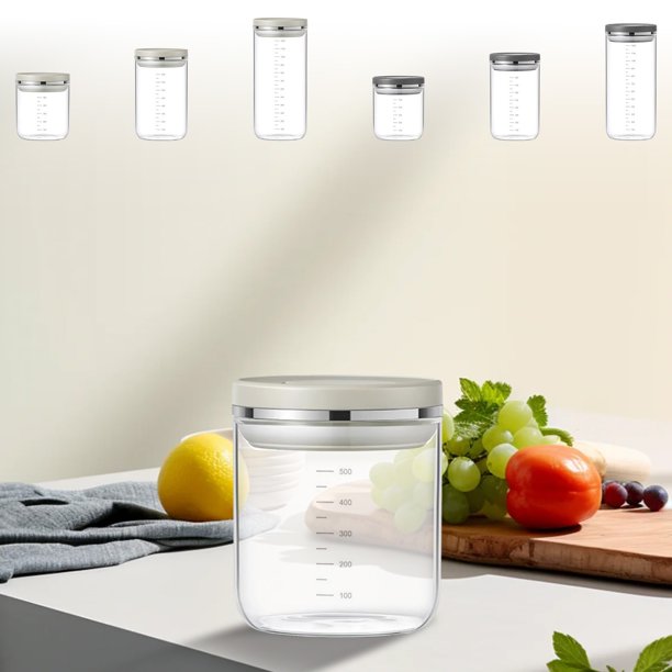 Ganfancp Tarro de Cristal de Borosilicato de Alta Calidad para Productos Secos de Cocina Tarro de Cristal Blanco de Excelente Calidad Ofertas Del Día 1* Tarro de Cristal Hermético