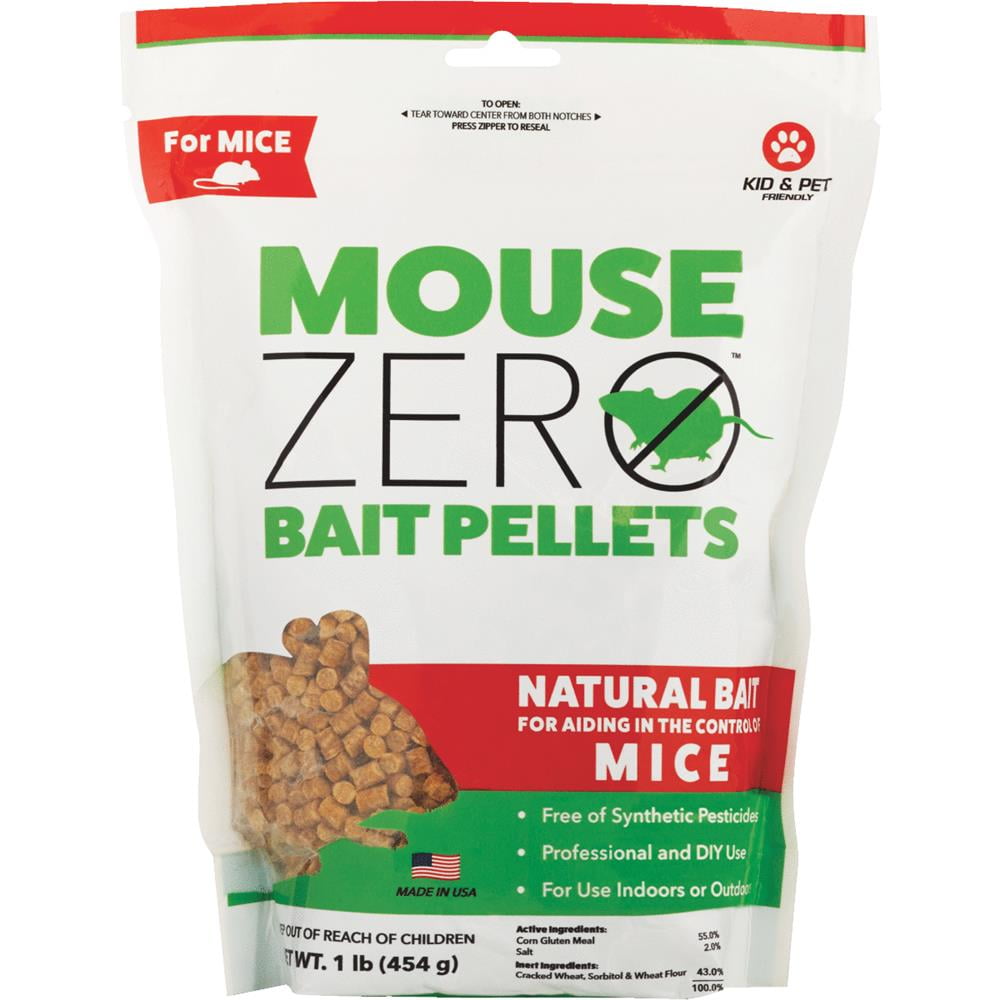 Mouse Zero Bait Pellets, 1 lb., Natural Bait Pellets For Rats and Mice