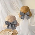 thumbnail image 3 of Baby UPF 50+ UV Sun Hat, Straw Sun Hat, Summer Protection Hats, Flower Beach Hat for Toddler Kids Boy Girl (Pink), 3 of 10