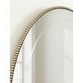 thumbnail image 4 of Kate and Laurel Gwendolyn Antique Beaded Oval Wall Mirror, 24 x 36, Gold, Sophisticated Vintage Bathroom Mirror Wall Decor with Engraved Groove Detailing, 4 of 10
