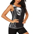 thumbnail image 2 of Womens Workout Tank Tops, Gothic Skull Drape Racerback Tank Tops Quick Dry Vest Sleeveless Athletic Yoga Gym, 2 of 7