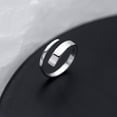 thumbnail image 3 of S925 Silver Sterling Ring Women's Simple Shinny Surface Ring with Size Adjustable, 3 of 7