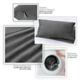 thumbnail image 6 of Clara Clark Plush Solid Decorative Microfiber Square Throw Pillow Cover with Throw Pillow Insert for Couch, Grey, 16"x16"", 4 Piece Decorative Soft Throw Pillow Set, 6 of 8