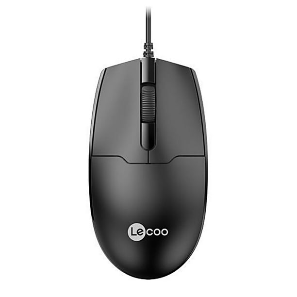 Lenovo Lecoo MS101 Wired Mouse Ergonomic Office Mouse Optical Tracking Streamline Appearance