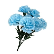 1X Artificial 7-Head Carnation Bouquet - 7 Head Artificial Silk Fowers Carnation Bunch Wedding Home Outdoor Size 41Cm Avilable in 9 Colours