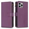 thumbnail image 2 of Dteck Wallet Case Compatible with iPhone 15 Pro Max,Magnetic Leather 9 Card Slots Kickstand Zipper Cash Pocket Shockproof Full Body Protection Cover with Wrist Strap for iPhone 15 Pro Max, Darkpurple, 2 of 8