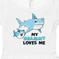 thumbnail image 4 of Inktastic My Grammy Loves Me with Cute Sharks Girls Baby Dress, 4 of 5