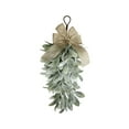 thumbnail image 6 of 60cm Faux Lamb's Ear Wreath with Eucalyptus - Farmhouse White Floral Wreath | Front Door Wreath for Porch, Wall & Holiday Decor, 6 of 6