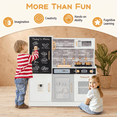 thumbnail image 6 of Redsmile Play Kitchen,Wooden Kids Kitchen Playset with Dish Washable Machine,Oven,Realistic Lights and Sounds,Pretend Play Toy Kitchen Gift for Girls Boys Ages 3-10,White, 6 of 12