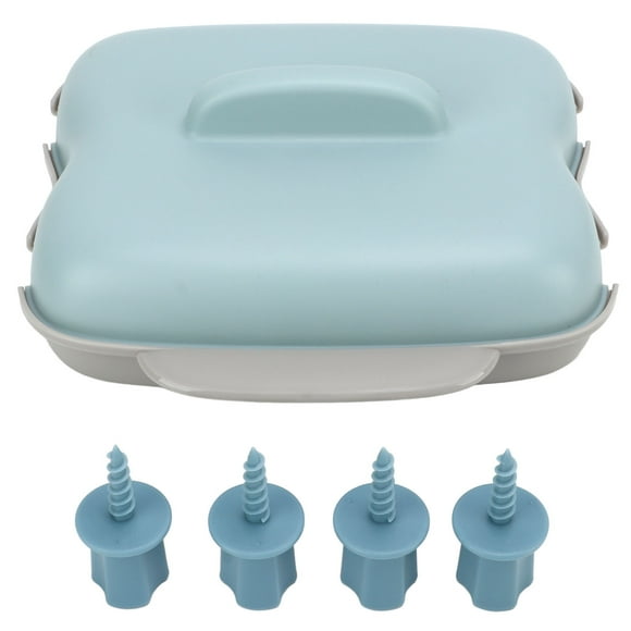 Boîte de maïs cuit à la vapeur au micro-ondes de qualité alimentaire PP sans BPA au micro-ondes Portable 2 épis de maïs cuisson à la vapeur outil de cuisine avec poignée(bleu)