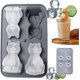 thumbnail image 1 of 2025 Latest Model Cute 3D Cat Silicone Ice Cube Tray Mold Cartoon Animal Ice Box BPA-Free (Grey), 1 of 5