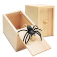 thumbnail image 2 of Araña falsa en una caja, regalo de broma para adultos y niños, cajas sorpresa de madera hechas a mano, juguetes de broma para Halloween, 2 of 5