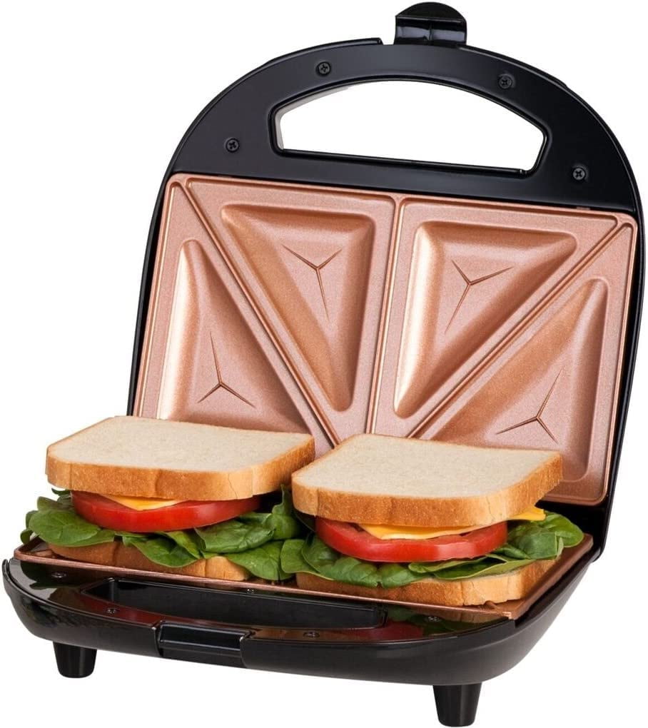 conjunctie Verbazingwekkend Briesje Gotham Steel Sandwich Maker, Toaster Panini Press Breakfast Sandwich Maker  with Nonstick Surface, Makes 2 Sandwiches in Minutes, with Easy Cut Edges  and Indicator Lights, College Dorm Room Essentials - Walmart.com