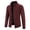 Wine, variant on WREESH Fashion Zip-Up Sweater Jacket Men's Thickened Knitted Sweater Stand Up Collar Sweater Casual Cardigan Jacket Sweater Blue