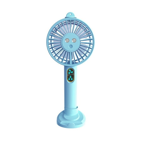 

Spray Small Fan 2000mah Lcd Screen Button Portable Mini Handheld Usb Electric Fan Rechargeable Humidification Built-In 30ml Water Storage Small Fan