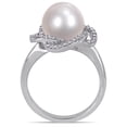 thumbnail image 4 of Everly Women's Cultured Pearl and Diamond 14k White Gold Ring, 4 of 7