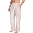 thumbnail image 2 of Balery Pink Marble print Men's Pajama Pants,Ultra Lightweight Pjs,Lounge Pant-Large, 2 of 9