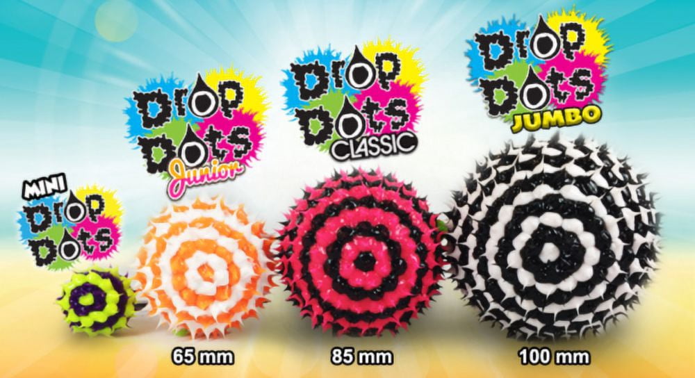 Kess Bouncy Drop Dots Toy Bouncy Ball 85mm – One Ball, Assorted Colors
